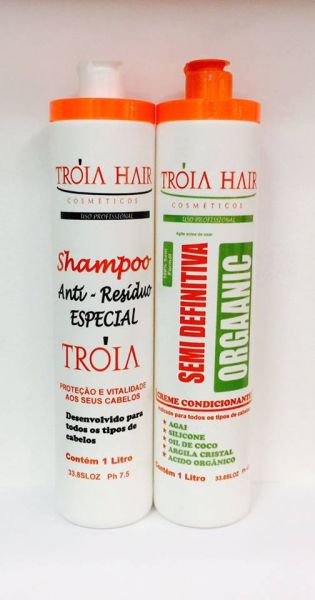 Semi definitiva organic Troia Hair cosméticos - sem formol 1 litro